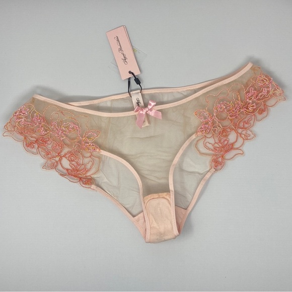 Agent Provocateur Lindie Pink Orange Brief NWT - Picture 1 of 14